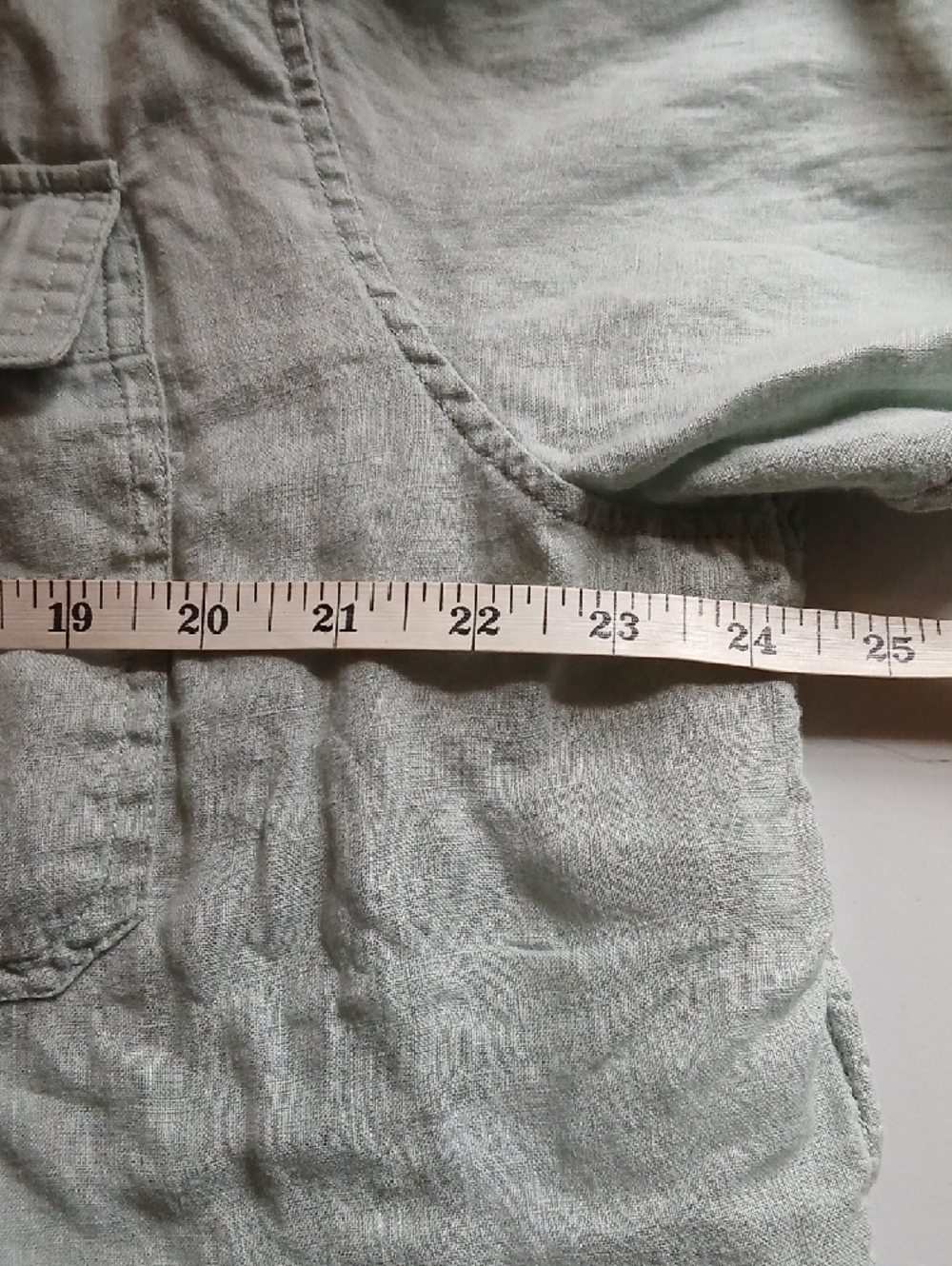 GAP 100% Linen Cropped Shirt - Picture 7 of 8